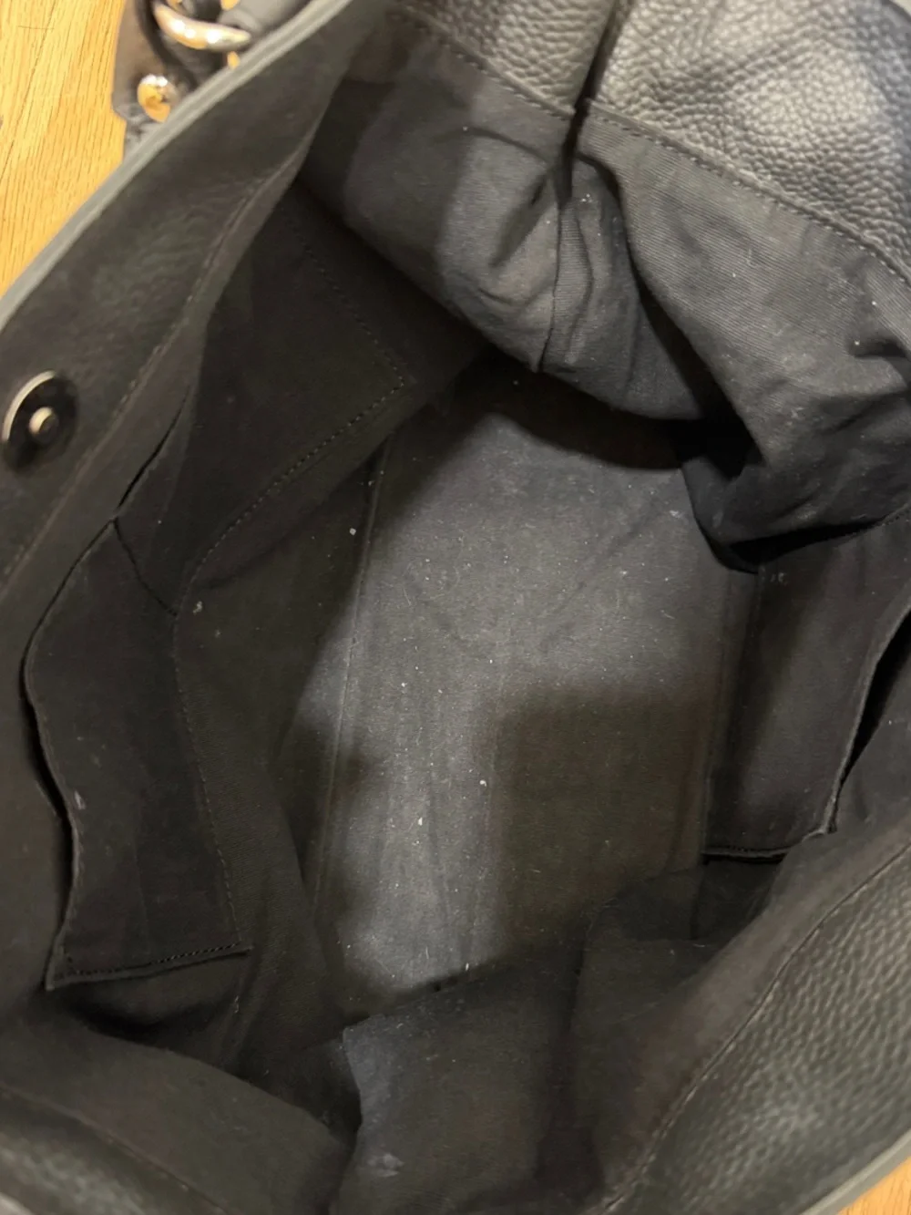 M.I.L.A Black Leather Top-Handle Satchel with Detachable Strap